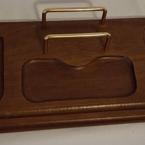 Vintage Men's WoodenValet Caddy Tray Dresser Organizer